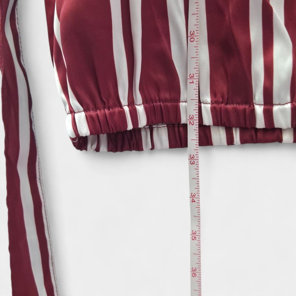 Anthropologie Women's Belted Striped Sleeveless V-Neck Romper Red & White NWT - Picture 11 of 12